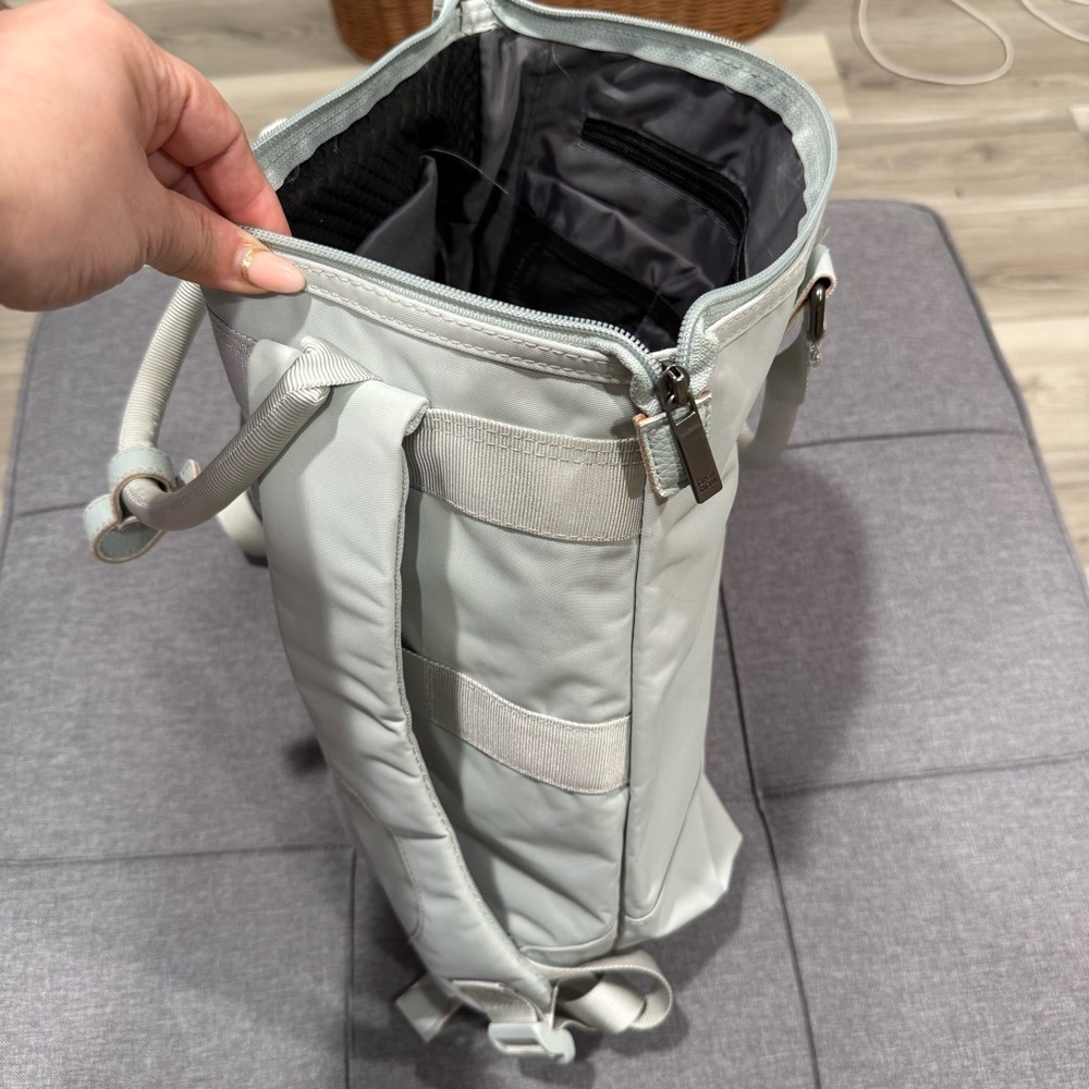 Stylish Gray Women's tote laptop traveling Backpack - Picture 9 of 10